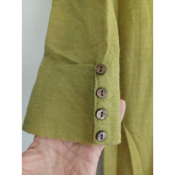 J. Jill merino wool tunic sweater M moss green minimalist classic Lagenlook - Picture 4 of 10